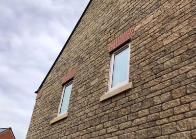 new house external cleans - windows, brickwork, masonry cleaning
