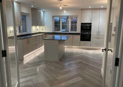 beautiful showhome kitchen space cleaning and set up - new build cleaning London